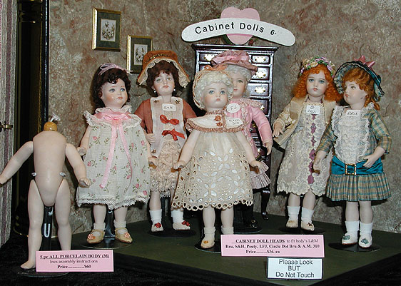 porcelain doll cabinet